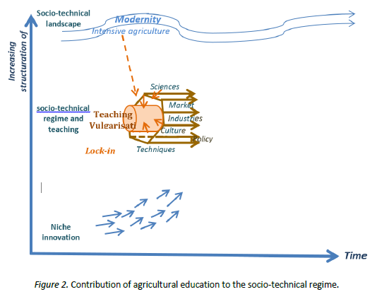 Contribution of agricultural education to the socio-technical regime