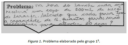 Problema elaborado pelo grupo 1 .