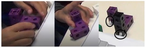 Linear construction by front to back cube coordination, used by Gil.