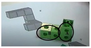 Linear construction by front to back composite coordination, by Dalila (initial composites).