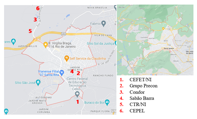 O Bairro de Jardim Santa Rita e seus arredores