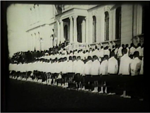 Aspecto cívico da inauguração da Escola Normal de Paranaguá
