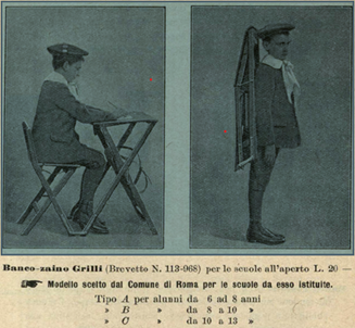 Pupitre-mochila Grilli.