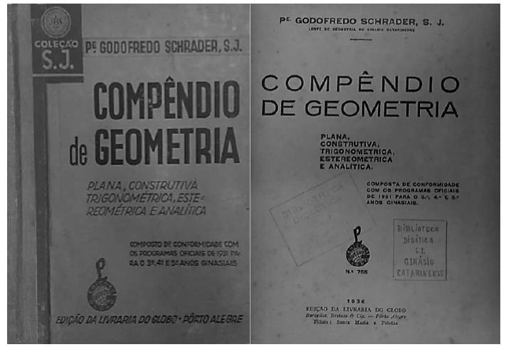 Capa e contracapa do livro de Godofredo Schrader, S. J.