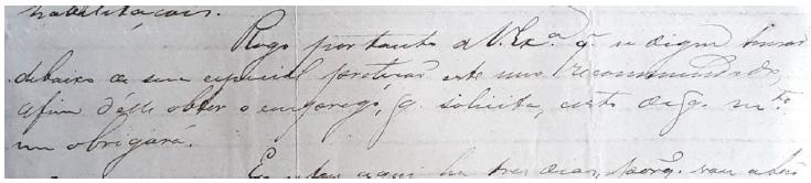 Excerto final de carta enviada a Manuel Teixeira por Jos Vieira de Resende Silva (25/03/1860)