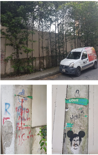 Grafitis alusivos a Pablo Escobar