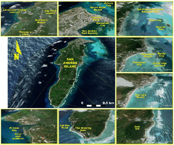 Coastal landforms in San Andr�s Island (Colombia)