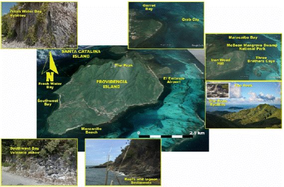 Coastal geomorphological and lithological features of Providencia Island (Colombia)
