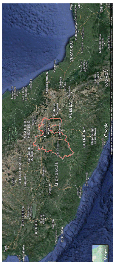 Ubicación del Estado de México en la República Mexicana