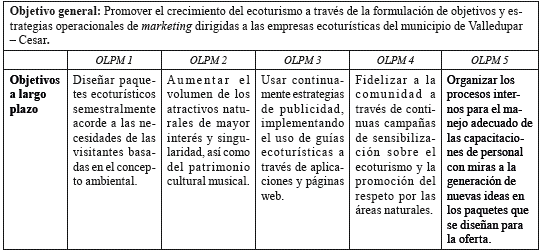 Objetivos de largo plazo de marketing