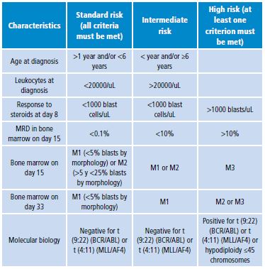Risk classification of BFM ALL IC 2009 Protocol
