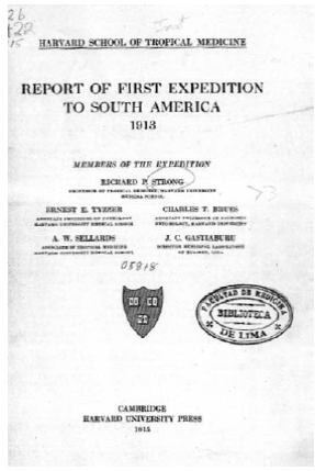Scientific debate between the Harvard University and the Peruvian Medical School. Dualist theory. Source: 12.