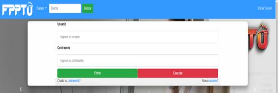 Login del aplicativo para iniciar sesin.
