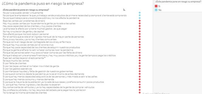 Motivos del riesgo de las empresas en pandemia
