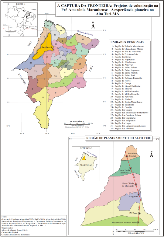 Projeto de colonização do Alto Turi – PCAT – Localização geográfica