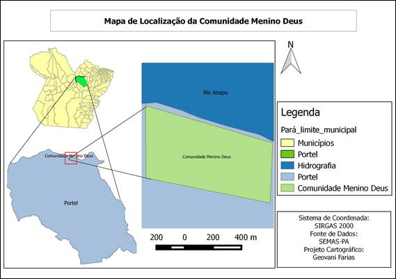 Localiza&ccedil;&atilde;o da Comunidade Menino Deus