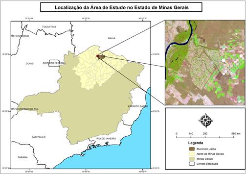 Mapa de localização da área de estudo