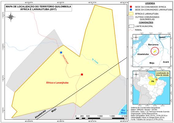 Localiza&ccedil;&atilde;o do Territ&oacute;rio Quilombola em Moju e Abaetetuba &ndash; PA