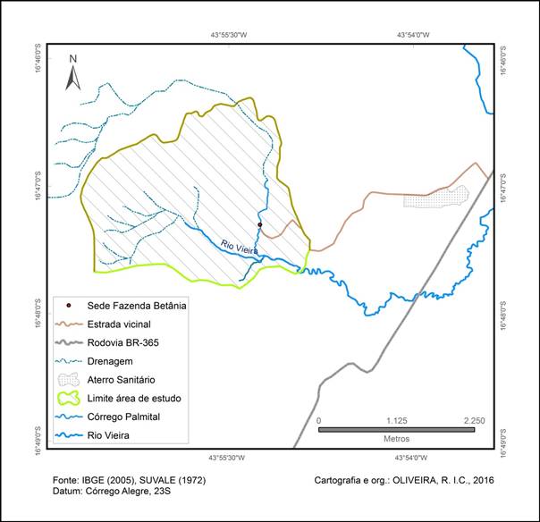 Localiza&ccedil;&atilde;o da &aacute;rea de estudo