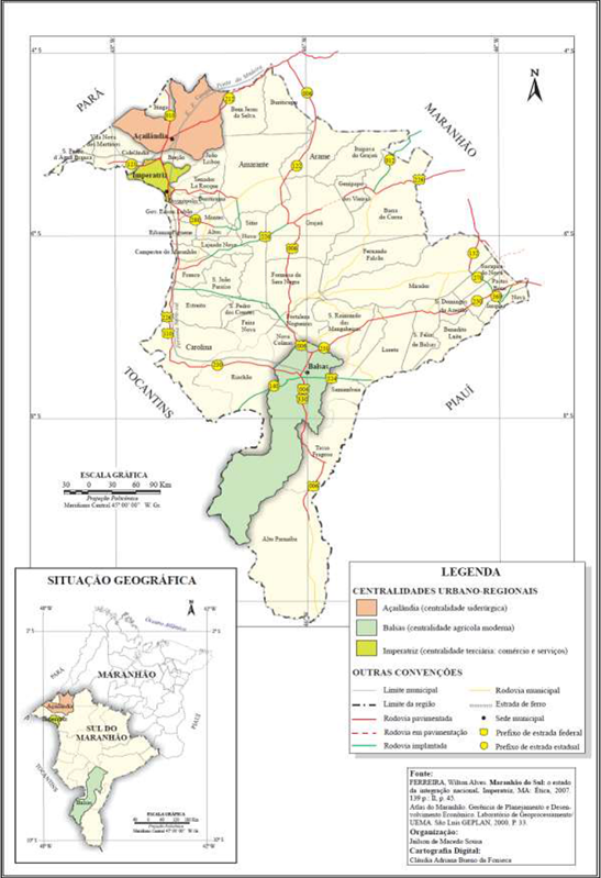Regi&atilde;o Sulmaranhense - Localiza&ccedil;&atilde;o geogr&aacute;fica