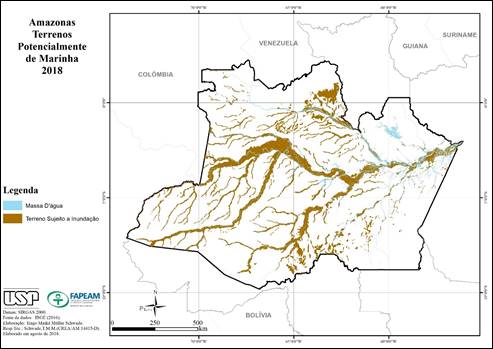 Terrenos potencialmente de marinha no Amazonas