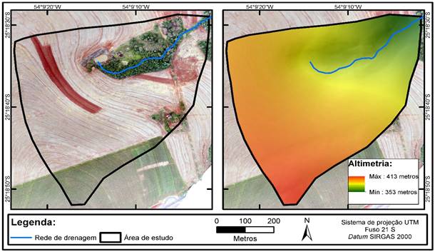 Ortomosaico e MDT gerados.