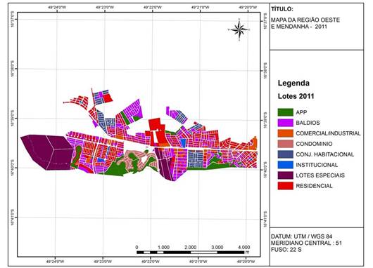 Regi&otilde;es Oeste e Mendanha do munic&iacute;pio de Goi&acirc;nia - Ano 2016