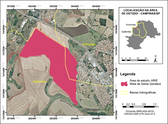 Localiza&ccedil;&atilde;o da &aacute;rea de estudo