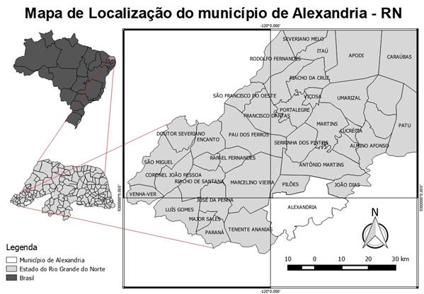 Localiza&ccedil;&atilde;o do munic&iacute;pio em estudo