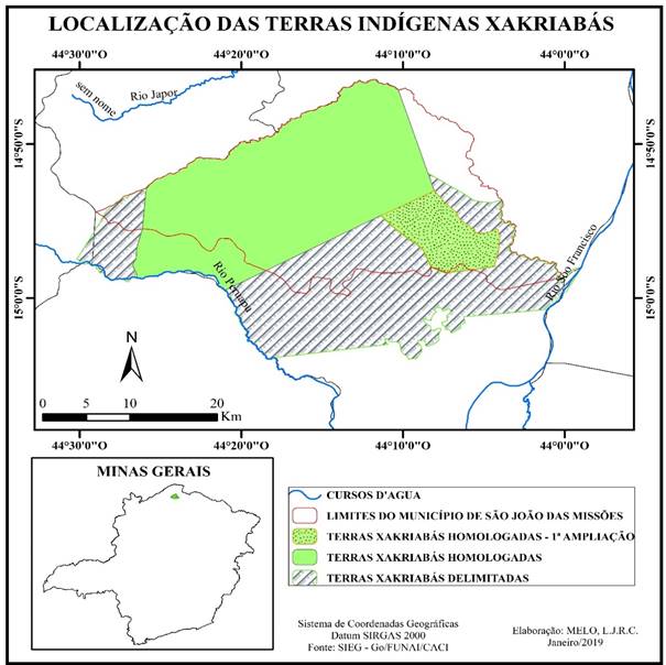 Localiza&ccedil;&atilde;o do Territ&oacute;rio Xakriab&aacute;