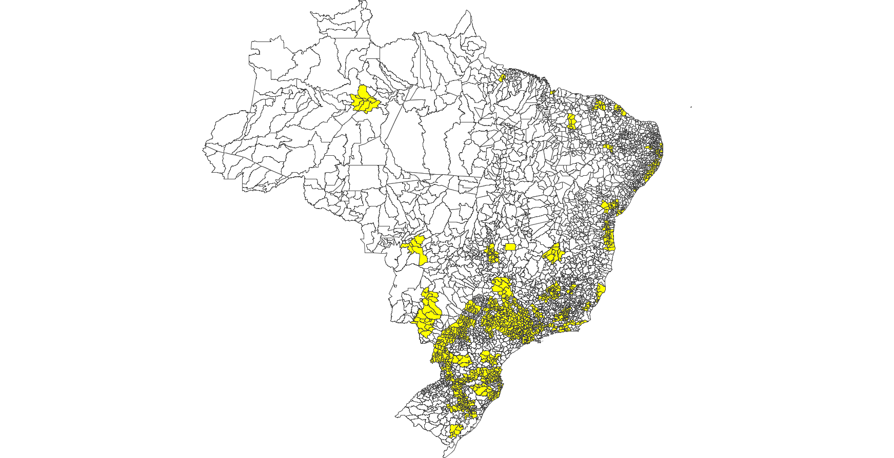 Distribuição das AIRs, Brasil, 2018