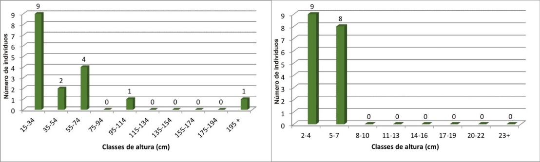 Circunfer&ecirc;ncia &agrave; Altura do Peito (CAP) e altura da Caatinga Arb&oacute;rea Aberta