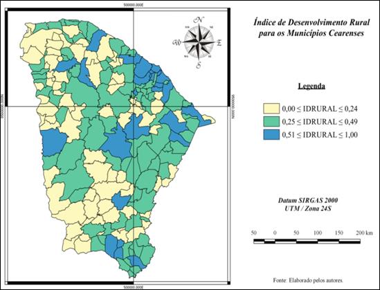 �ndice de Desenvolvimento Rural (IDRURAL) para os munic�pios cearenses