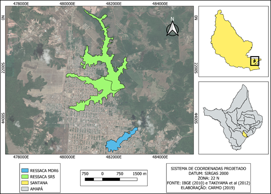 Mapa de localizao da rea de estudos