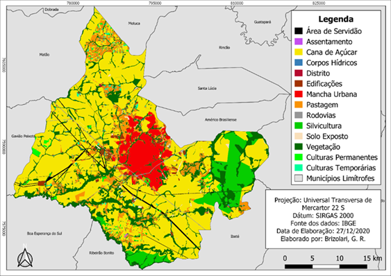 Mapa de uso e cobertura da terra em Araraquara – SP