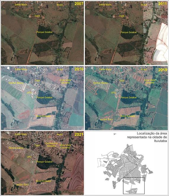 Setor sul: expans�o territorial urbana &ndash; 2007-2021