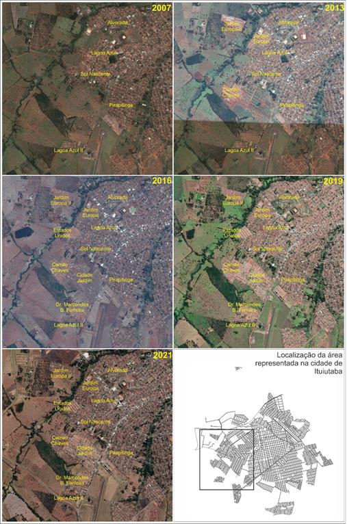 Setor oeste: expans�o territorial urbana &ndash; 2007-2021
