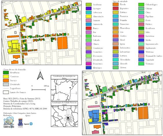 Use and occupation of households, RuaPedro Am�rico de Brito and RuaPapa Jo�o XXIII, subcenter of Cidade Nova, Feira de Santana, Bahia, 2021