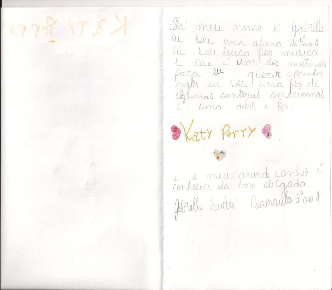 escritos e desenhos das crianças participantes da pesquisa.