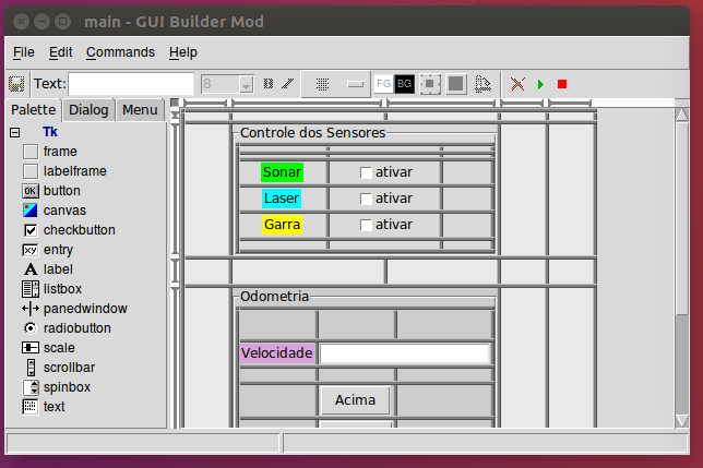 construo da interface grfica TclTk com GuibMod.