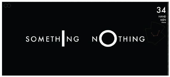 Referência ao código binário nas palavras something (algo) e nothing (nada).
