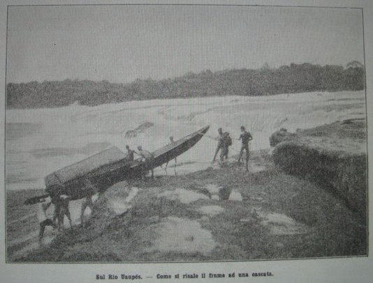 Sobre el río Vaupés – como se remonta el río y una cascada.