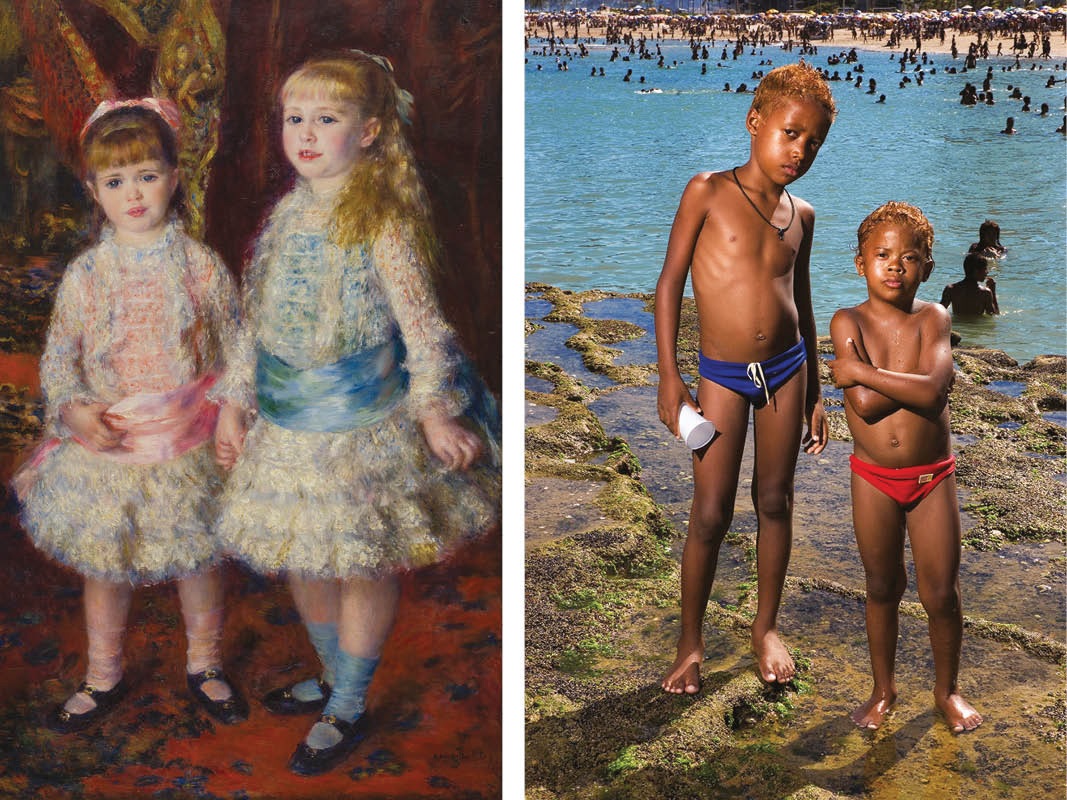 Pierre-Auguste Renoir, Rosa e azul, 1881. Bárbara Wagner, Sem título, 2005 – MASP.