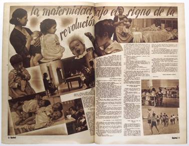 Páginas 8 e 9 da revista Umbral número 12, de 2/10/1937.