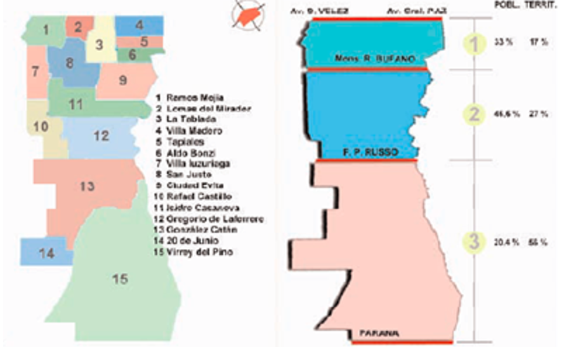 Divisin territorial de La Matanza