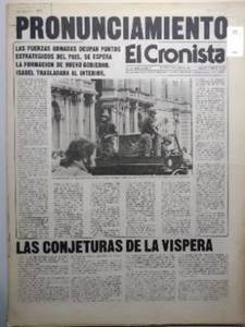 El Cronista y el golpe de 1976: “Pronunciamiento” (El Cronista, 24 de marzo de 1976)