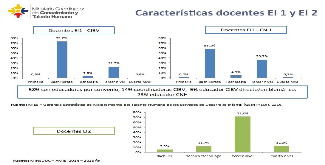 Profesionales en los servicios de desarrollo infantil y educación inicial en el Ecuador