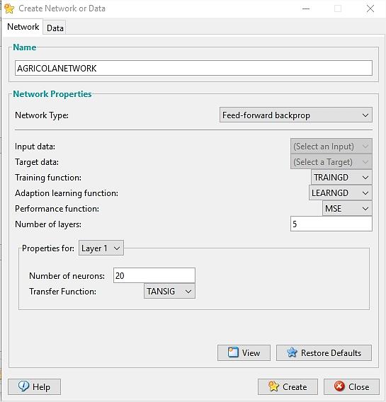 Parámetros de la Red Neuronal.