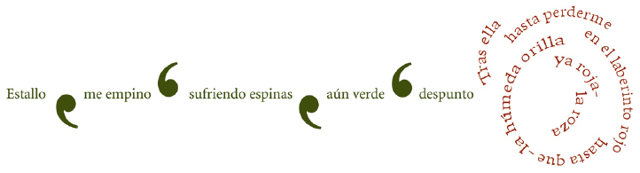 Jos&eacute; Aburto, poema concreto &ldquo;Rosa&rdquo;