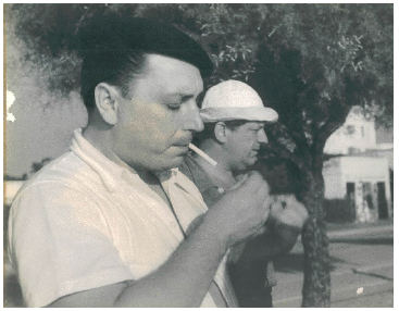 Gori Muñoz e Rafael Albert, em Punta del Este, 1950.
